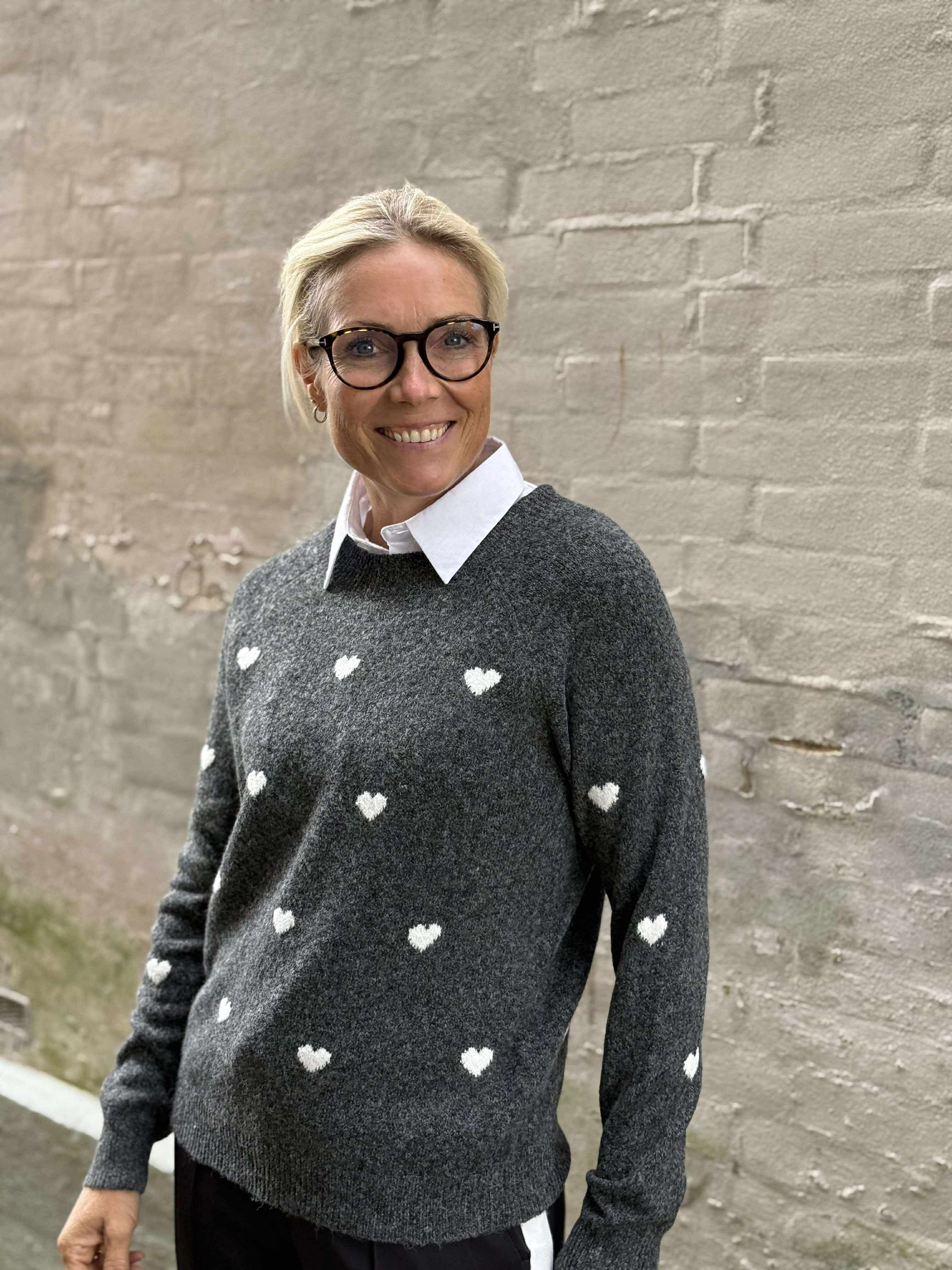 VMDOFFY Pullover - Dark Grey Melange